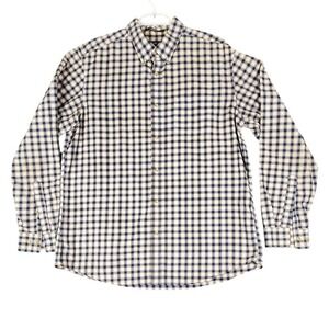 Eddie Bauer Mens Relaxed Fit Long Sleeve Button Down Checkered Shirt Large
